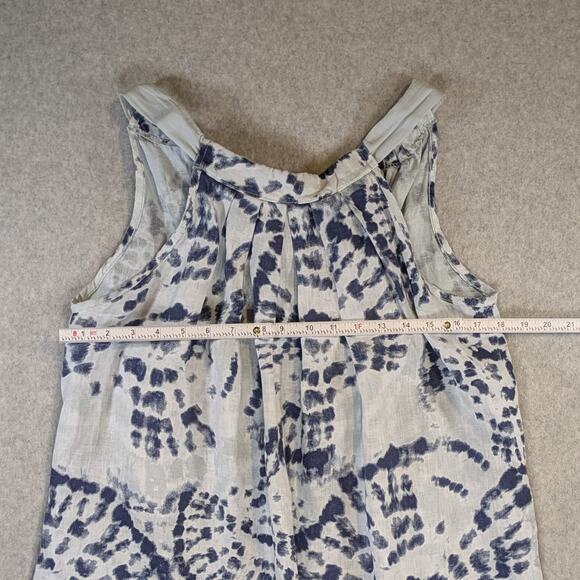 Bellambra Made In Italy 100% Linen Halter Top Blouse Bow Back Tie Dye Tank Top L - Picture 8 of 12